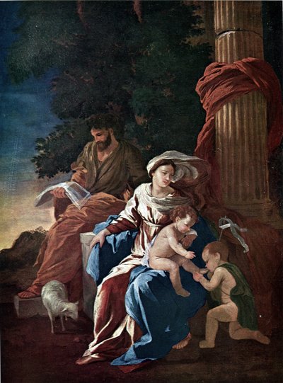 聖ヨハネとの聖家族 作： Nicolas Poussin